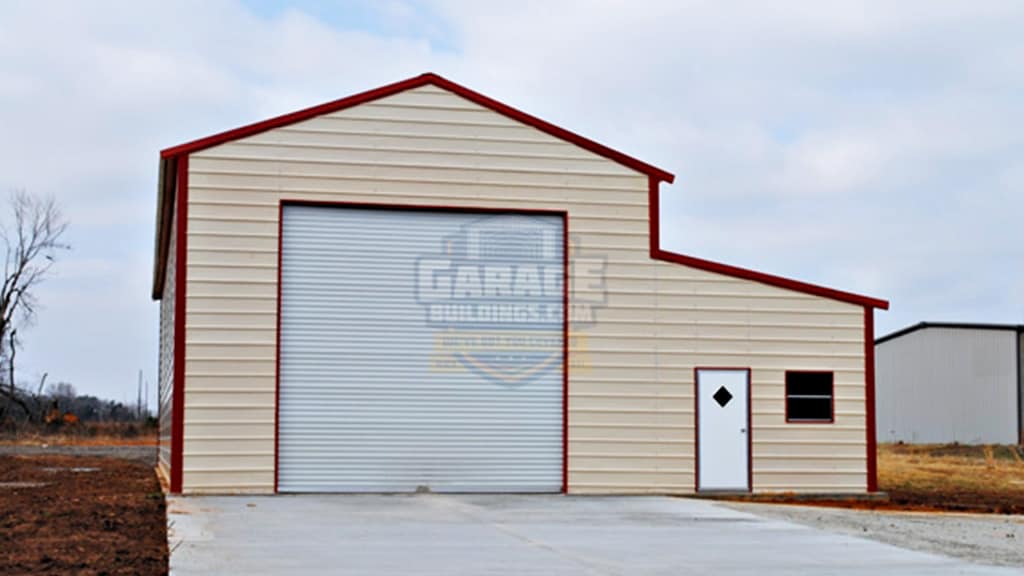 24x41 Metal Building With Enclosed Lean To