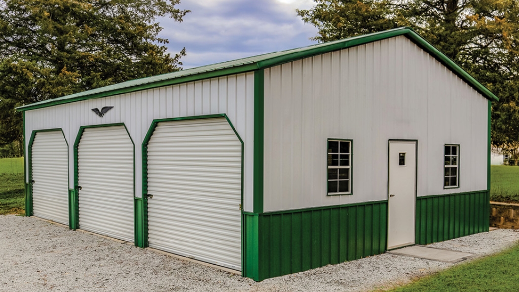26x26x10 All Vertical Garage with Side Bays