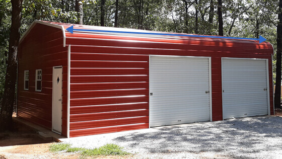 28x26x10 Regular Garage with Side Bays