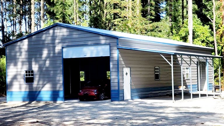 30x60 Garage With Lean-to