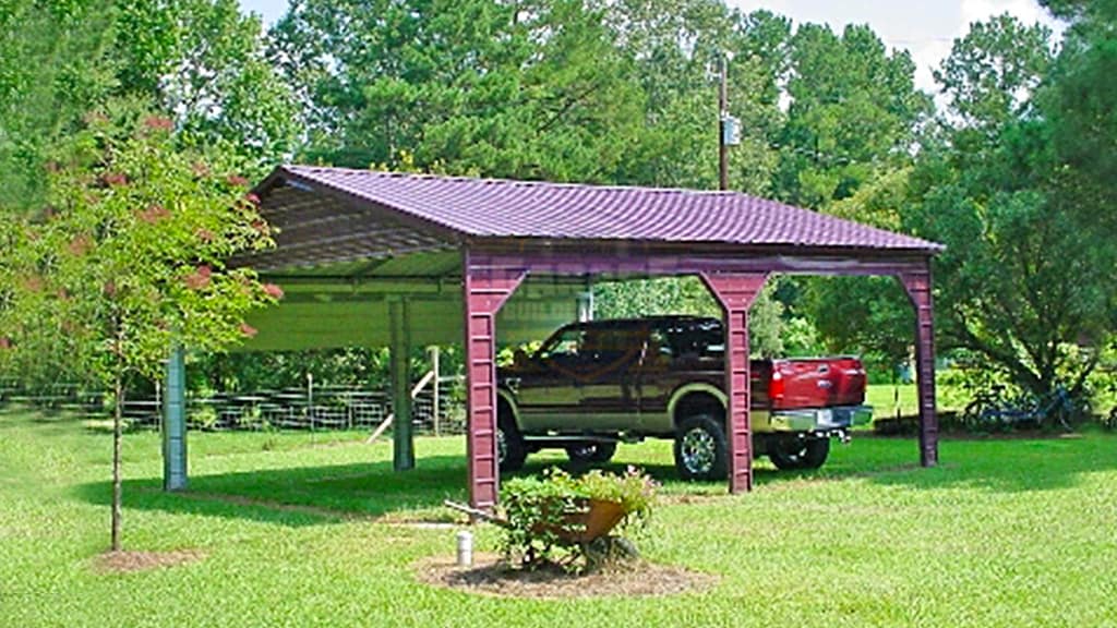Order 22x24 Side Entry Carport Online With Free Delivery And Installation - 22x24x10 SiD Entry Carport
