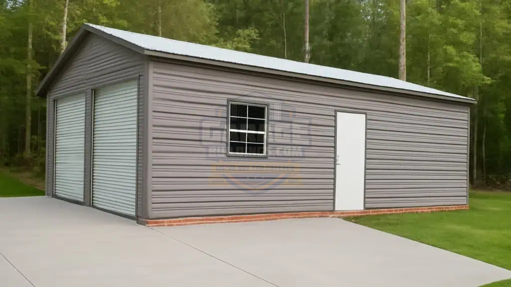☆ROUTE66 GARAGE type36 LB Ver 22x35 Vertical Roof Metal Garage | Two Car Steel Garage for Sale