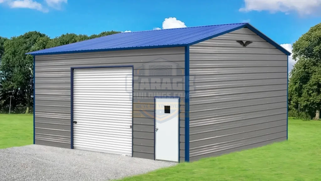 26x20 Outdoor Garage | Metal Garage with Vertical Roof | Garage