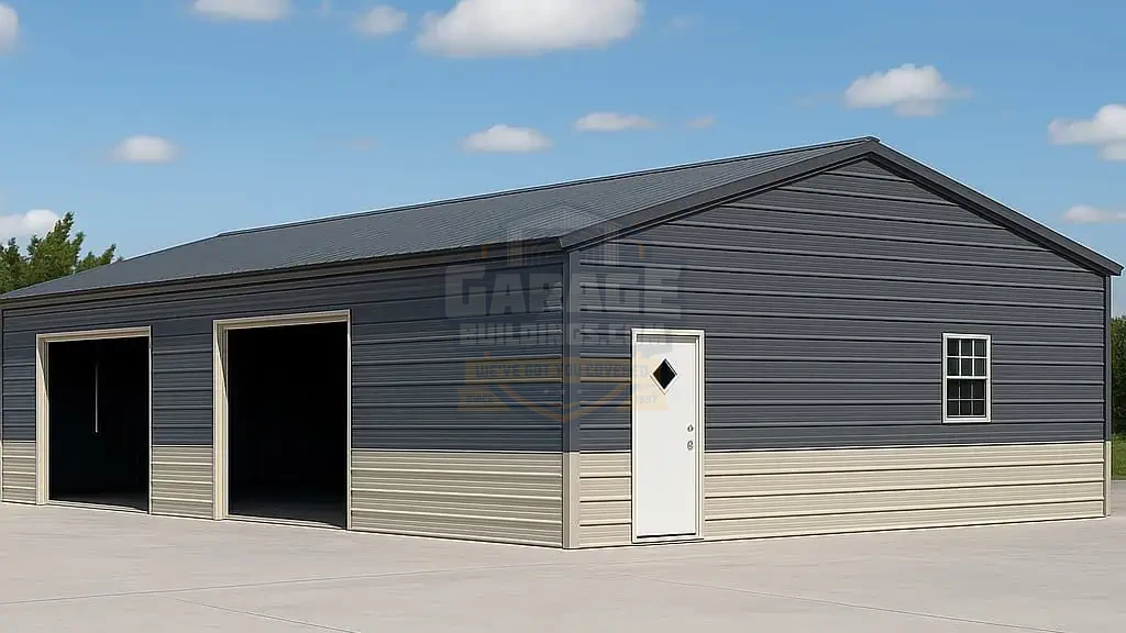 ☆American Garage 26x50 Side Entry Metal Garage | Garage Buildings
