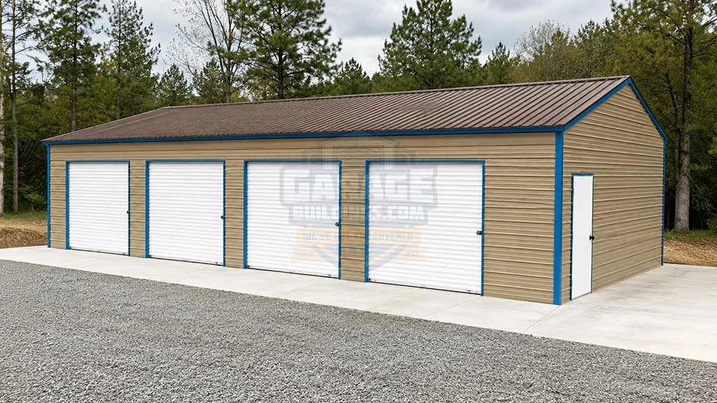 26x46x10 Residential Garage with Side Bays | Custom & Durable